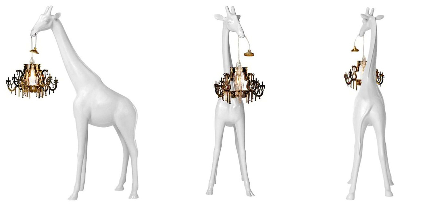 Настольная лампа белый жираф White Giraffe Table Lamp Настольная лампа белый жираф White Giraffe Table Lamp - Loft-Concept в Челябинске