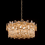 Люстра круглая с декоративными элементами в виде крупных хрустальных цветов Palace Gardens варинант исполнения - 3 | Loft Concept в Челябинске