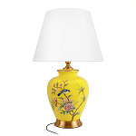 Настольная лампа желтая с изображением птиц Slip Away варинант исполнения - 7 | Loft Concept в Челябинске