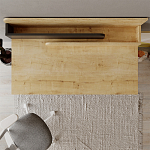 Стол письменный с выдвижным ящиком цвета древесины LEILA WORKING TABLE OAK ANTHRACITE варинант исполнения - 7 | Loft Concept в Челябинске