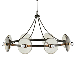 Люстра круглая с литыми стеклянными дисками Olympe Glass Chandelier варинант исполнения - 1 | Loft Concept в Челябинске