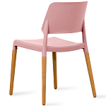 Пластиковый стул на ножках из массива бука Ferret Pink варинант исполнения - 6 | Loft Concept в Челябинске