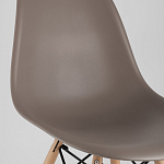 Пластиковый стул на ножках из массива бука Eames Cappuccino варинант исполнения - 7 | Loft Concept в Челябинске