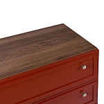 Комод красный из массива бука с 3-мя ящиками Wenge Light варинант исполнения - 4 | Loft Concept в Челябинске