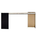 Консоль прямоугольная с основанием чёрного и золотого цвета Wrap варинант исполнения - 1 | Loft Concept в Челябинске