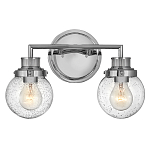 Бра для ванных комнат с прозрачным шарообразным плафоном из стекла с пузырьками на круглом основании Hinkley варинант исполнения - 16 | Loft Concept в Челябинске