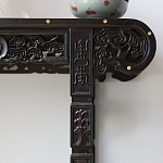 Черная резная консоль в Китайском стиле из массива Black Dragon Console варинант исполнения - 1 | Loft Concept в Челябинске