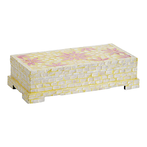 Шкатулка Oceane Bone Inlay Yellow