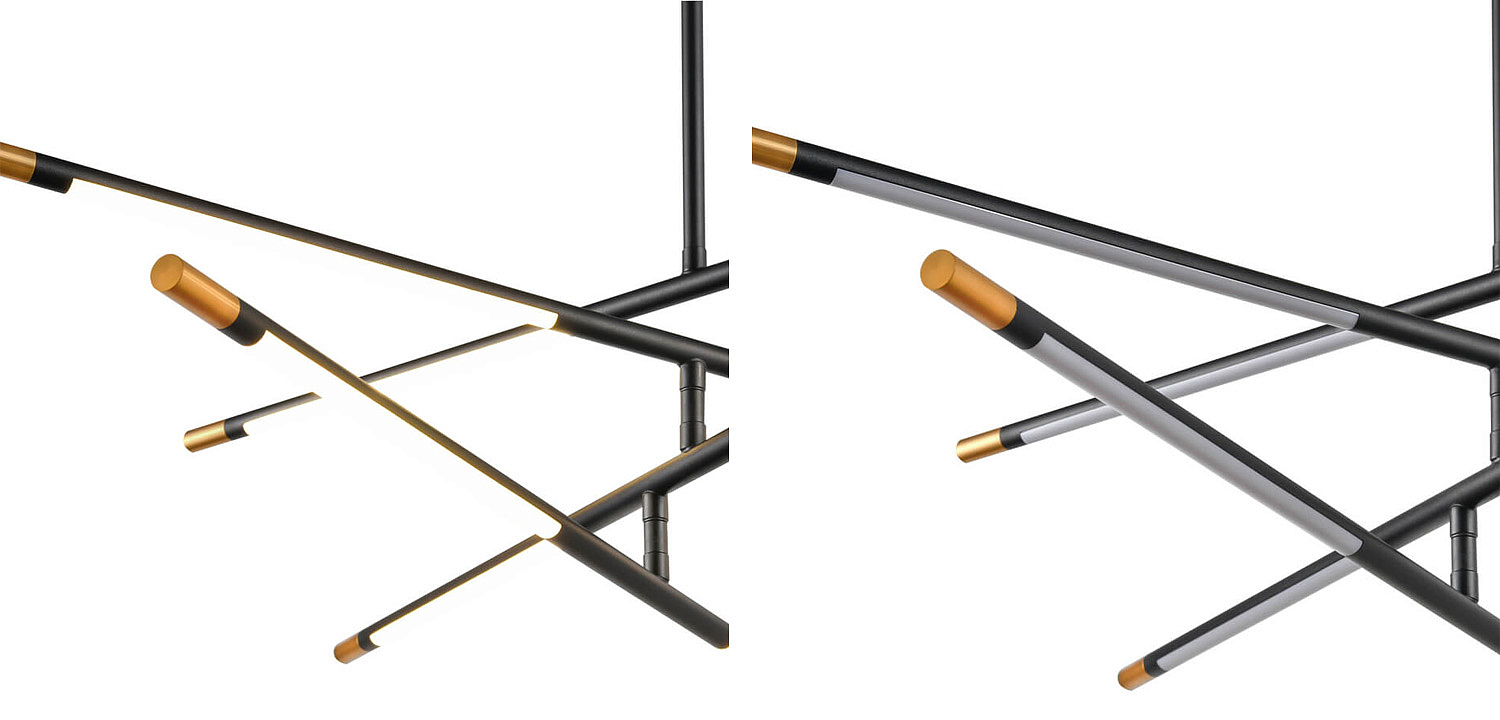 Люстра Drawing Line Gold Black Люстра Drawing Line Gold Black - Loft-Concept в Челябинске