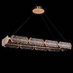 Люстра прямоугольная с текстурным природным рисунком IceFlame варинант исполнения - 2 | Loft Concept в Челябинске