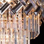 Люстра многоярусная с переплетенными металлическими элементами черного и золотого цвета и прозрачными хрустальными подвесками Empire Chandelier Crystal варинант исполнения - 5 | Loft Concept в Челябинске