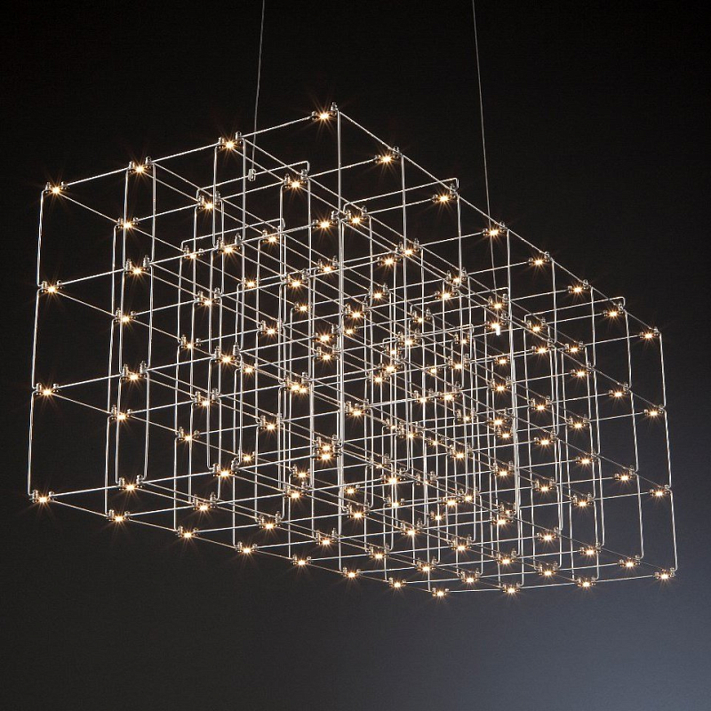Люстра Quasar Cosmos Square LED pendant light Серебряный Люстра Quasar Cosmos Square LED pendant light Серебряный в Челябинске | Loft Concept