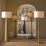 Торшер с цилиндрическим тканевым абажуром на каркасе волнистой формы Rotation варинант исполнения - 4 | Loft Concept в Челябинске