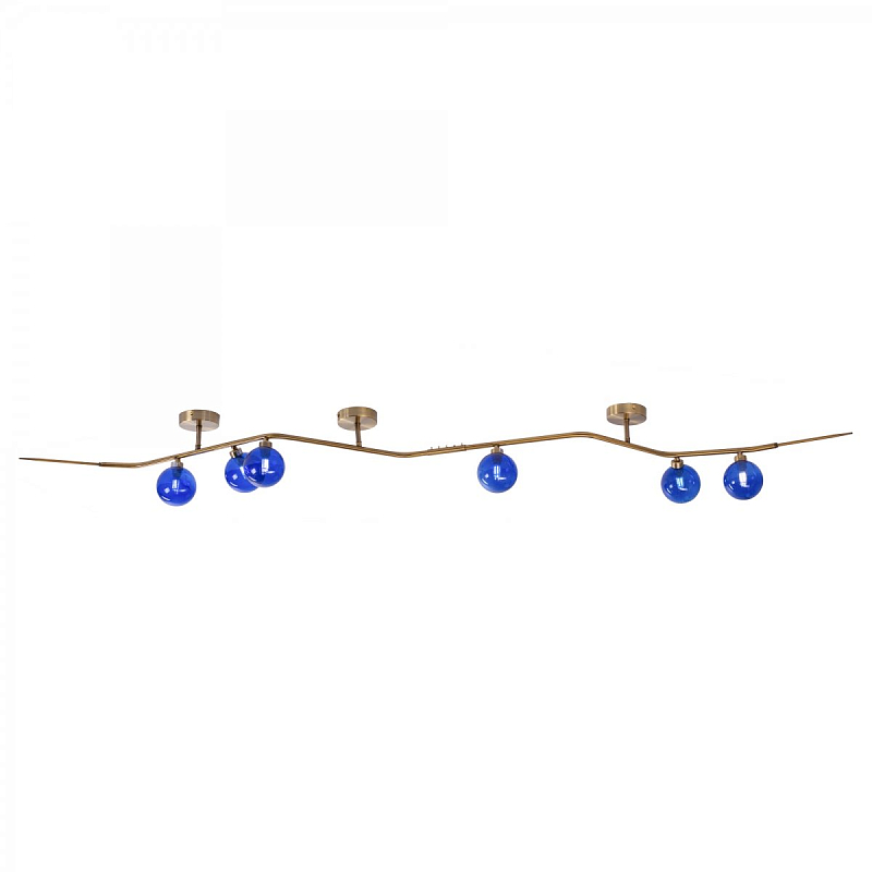Бра Cherry FLUSH MOUNT Wall Lamp blue Глянцевое золото Синий Бра Cherry FLUSH MOUNT Wall Lamp blue Глянцевое золото Синий в Челябинске | Loft Concept