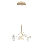 Подвесной светильник с белыми и прозрачными цветочными лепестками Wintery flovers варинант исполнения - 2 | Loft Concept в Челябинске