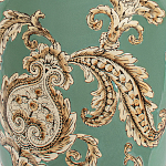 Настольная лампа бирюзовая с цветочным принтом Turquoise Flight варинант исполнения - 6 | Loft Concept в Челябинске