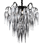 Люстра со стеклянными подвесками дымчатого цвета Ambre Glass Chandelier 70 варинант исполнения - 1 | Loft Concept в Челябинске