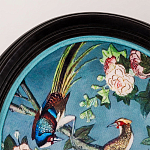 Стул из массива бука бирюзовый с изображением птиц и цветов Turquoise Chinoiserie Birds Garden Chair варинант исполнения - 3 | Loft Concept в Челябинске