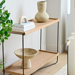 Консоль деревянной столешницей и полкой Wooden Table Top and Shelf варинант исполнения - 5 | Loft Concept в Челябинске