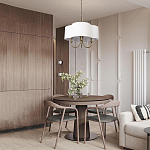 Люстра с белым текстильным абажуром Vitorino  варинант исполнения - 6 | Loft Concept в Челябинске