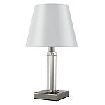 Настольная лампа с белым тканевым абажуром в форме конуса Laurent варинант исполнения - 1 | Loft Concept в Челябинске