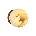 Настенно-потолочный светильник с плафоном в форме шара из алебастра Cryptocrystalline Stone варинант исполнения - 4 | Loft Concept в Челябинске