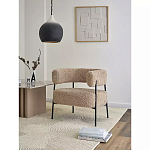 Кресло полукруглое мягкое с буклированной обивкой Armchair with Boucle Upholstery варинант исполнения - 9 | Loft Concept в Челябинске