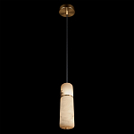 Подвесной светильник с цилиндрическим плафоном из белого алебастра Cryptocrystalline Stone варинант исполнения - 4 | Loft Concept в Челябинске