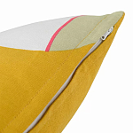 Подушка декоративная хлопковая горчичного цвета с абстрактным принтом Elysian Flow Sunset варинант исполнения - 4 | Loft Concept в Челябинске