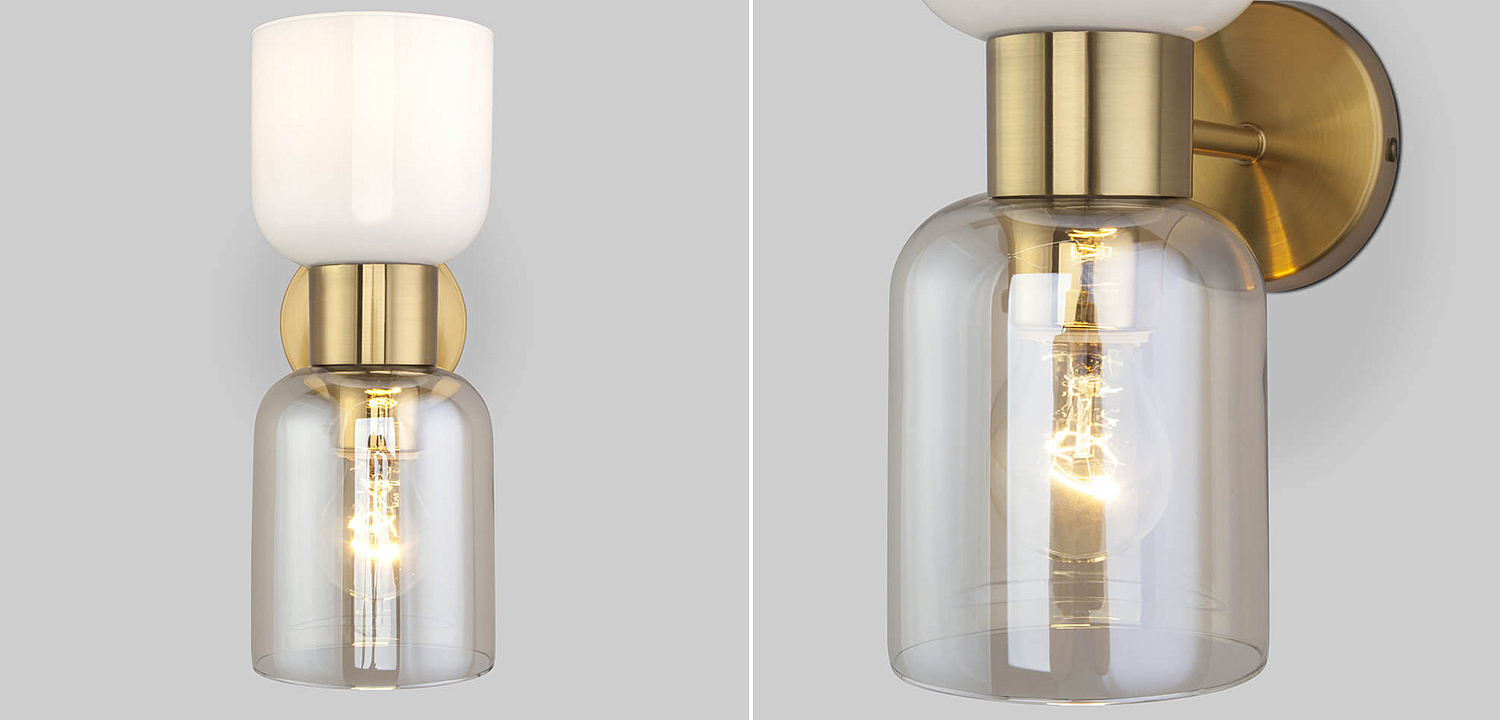 Бра Light maker studio Sconce white and smok brass Бра Light maker studio Sconce white and smok brass - Loft-Concept в Челябинске