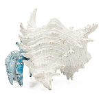 Статуэтка голубой рак с белой раковиной Marine Accessories варинант исполнения - 4 | Loft Concept в Челябинске