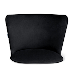 Барный стул со спинкой на 4-х коричневых ножках Черный Велюр Ava Charm варинант исполнения - 3 | Loft Concept в Челябинске