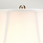 Настольная лампа с фарфоровым основанием с декоративным орнаментом и белым абажуром на темной круглой подставке Elstead Lighting варинант исполнения - 2 | Loft Concept в Челябинске