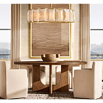 Люстра круглая Д80 см с абажуром из прямоугольных панелей Calling to Shine варинант исполнения - 1 | Loft Concept в Челябинске