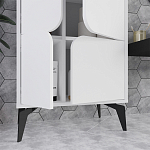 Комод белый с 4-мя дверцами на металлических ножках SPARK MULTIPURPOSE CABINET WHITE варинант исполнения - 12 | Loft Concept в Челябинске