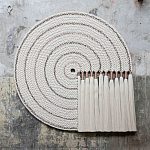 Художественный Гобелен Макраме White Disk Harmony варинант исполнения - 2 | Loft Concept в Челябинске