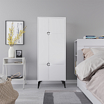 Комод белый с 4-мя дверцами на металлических ножках SPARK MULTIPURPOSE CABINET WHITE варинант исполнения - 1 | Loft Concept в Челябинске