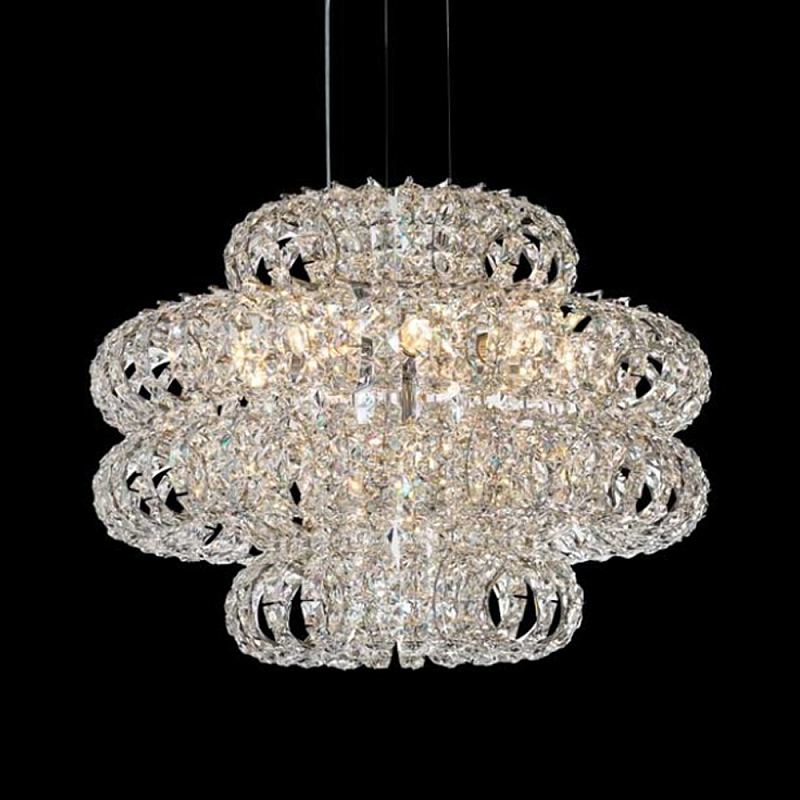 Люстра круглая с россыпью хрусталя Perfection of Diamonds Хром Прозрачный Люстра круглая с россыпью хрусталя Perfection of Diamonds Хром Прозрачный в Челябинске | Loft Concept