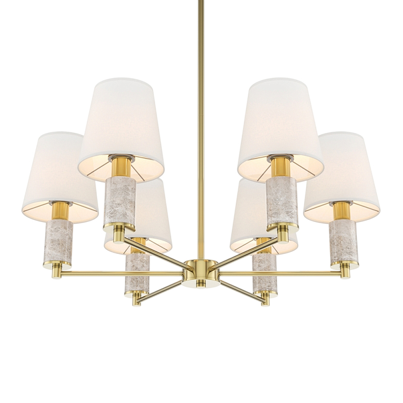 Люстра подвесная Lira Латунь Серый Белый в Челябинске | Loft Concept 