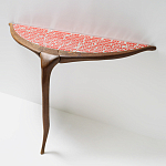 Дизайнерская консоль деревянная на одной ножке Poltronova Gallino Connsole Table варинант исполнения - 3 | Loft Concept в Челябинске