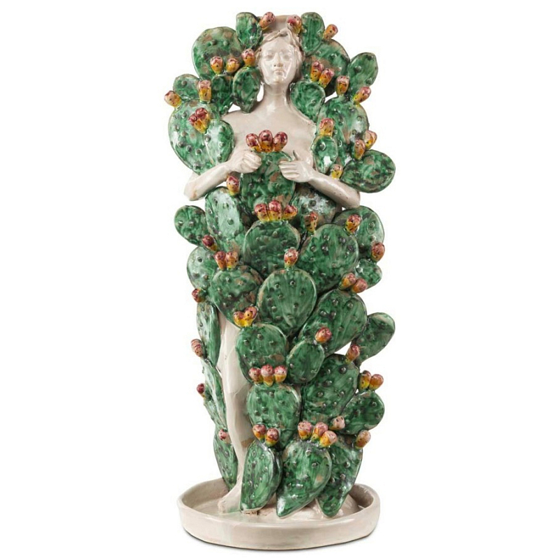 Подсвечник Candleholder Lady Cactile Зеленый Белый Подсвечник Candleholder Lady Cactile Зеленый Белый в Челябинске | Loft Concept