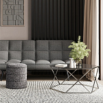 Пуф Three Gray в ткани букле серого цвета варинант исполнения - 3 | Loft Concept в Челябинске