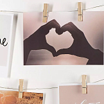 Рамка для фото с подсветкой c 6-ю деревянными прищепками в комплекте Photo Backlight варинант исполнения - 4 | Loft Concept в Челябинске