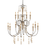 Люстра с состаренными резными элементами Big Graceful Profile варинант исполнения - 4 | Loft Concept в Челябинске