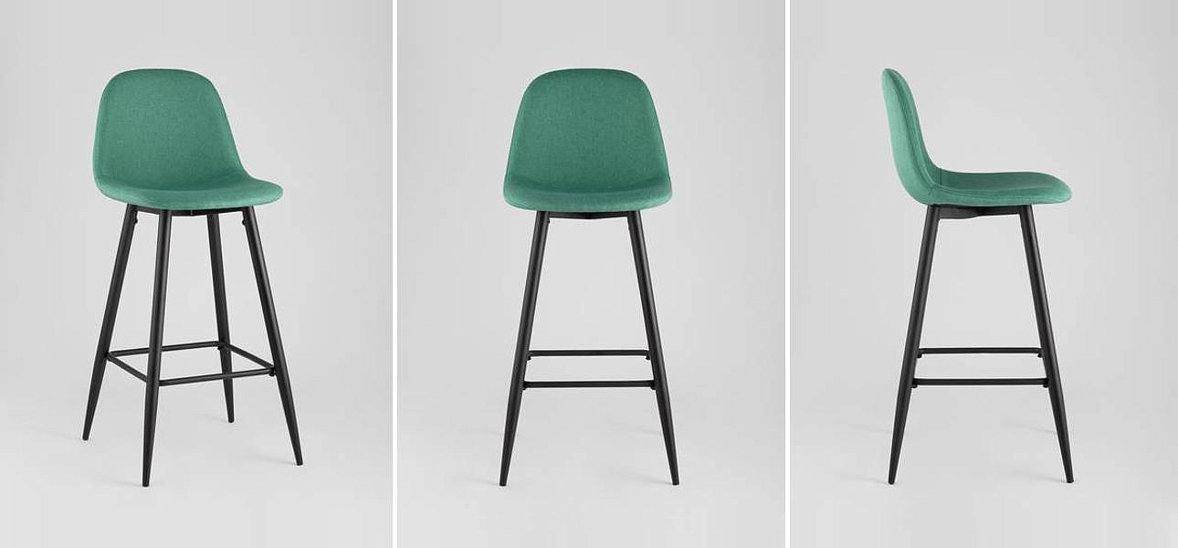 Барный Стул Archie Chair Зеленая Рогожка Барный Стул Archie Chair Зеленая Рогожка - Loft-Concept в Челябинске