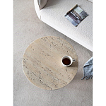 Столик приставной с круглой столешницей Textured Cream Table варинант исполнения - 5 | Loft Concept в Челябинске