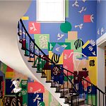 Обои ручная роспись в стиле Арт-деко Jazz Special Colourway on dyed silk with embroidery варинант исполнения - 3 | Loft Concept в Челябинске