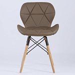 Стул с коричневым сиденьем из экокожи JEROEN варинант исполнения - 3 | Loft Concept в Челябинске