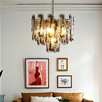 Люстра из круглых стеклянных элементов Vienna варинант исполнения - 4 | Loft Concept в Челябинске