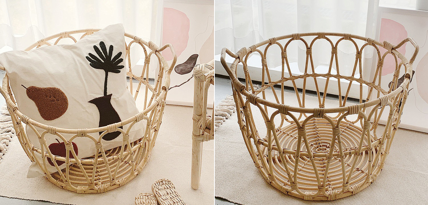 Корзина Round Wicker Baskets Корзина Round Wicker Baskets - Loft-Concept в Челябинске